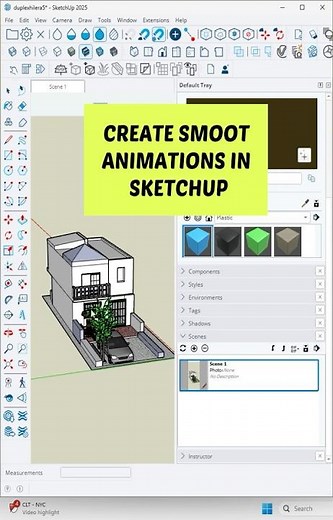 HOW TO CREATE SMOOTH ANIMATIONS IN SKETCHUP #architecturedesign #architecture #sketchup
