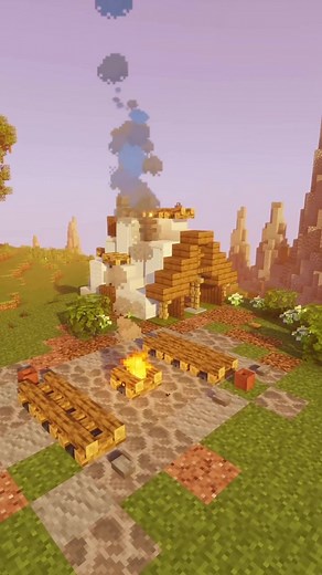 Campfire Roof Design in Minecraft | Creative Ideas for Your Campsite