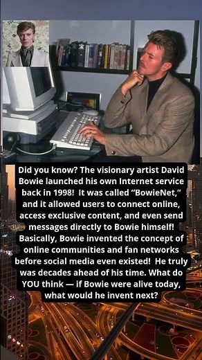 DAVID BOWIE CREATED HIS OWN INTERNET SERVICE IN 1998! 💻🌐