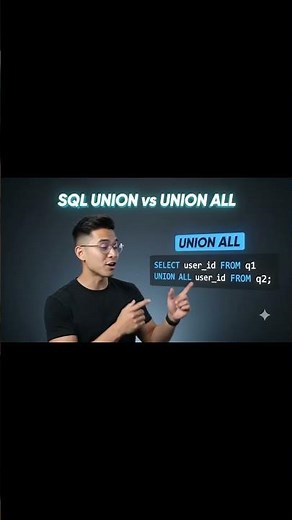 Difference Between UNION and UNION ALL | SQL Quick Tips #sql