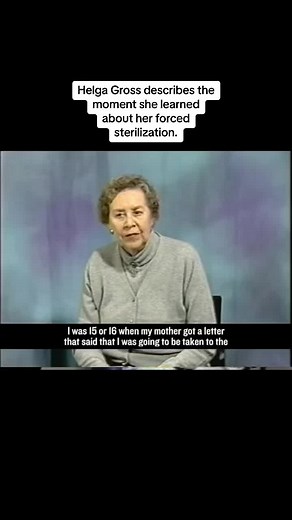 Helga Gross, who was #Deaf, was among the 400,000 Germans with disabilities forcibly sterilized under the Nazi Law for the Prevention of Offspring with Hereditary Diseases. The law went into effect 90 years ago #OnThisDay. While Helga’s parents, who were hearing, tried to fight the law, she was eventually sterilized at age 16. Watch Helga describe the moment her mother told her she was going to have to be sterilized and Helga's surprising reaction. Video: USHMM, gift of Simon Carmel #Holocaust #
