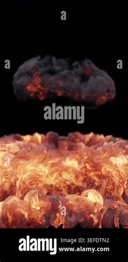 Vertical explosion overlay transition with a transparent alpha channel, designed for TikTok, Instagram Reels, and YouTube Shorts. Features a high-energy blast of fire Stock Video Footage - Alamy