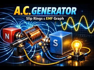 A.C. Generator Explained ⚡ | Slip Rings, Brushes & EMF Graphs | O Level Physics 5054