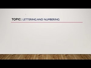 ENGINEERING DRAWING 1 - Introduction to Lettering and Numbering. 20/11/2021 @ 8.15 AM