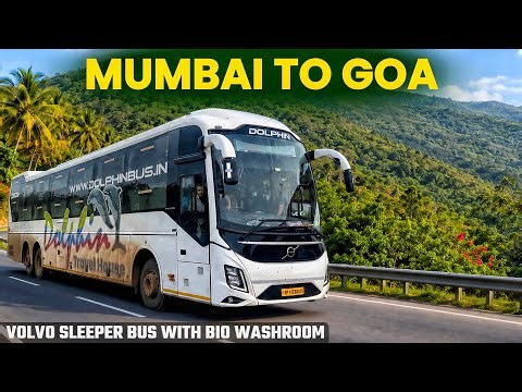 MUMBAI to GOA Volvo Bus Journey in Monsoon I Dolphin Luxury Bus with Bio Washroom I Scenic Journey I