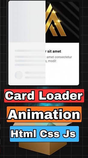 Card Loader Animation Using HTML, CSS & JavaScript