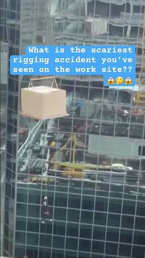Worker dangles in the air when rigging fails #jjsafetyllc #safetyfirst #safetyfails