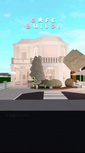 Free cafe build! #bloxburg #roblox #build #fyp #free #idea #4u #foryou #robloxbloxburghousebuild