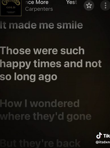 Enjoying Yesterday Once More by The Carpenters