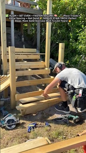 Genius Way To Build Stairs Perfectly Even & Strong Every Time! 😲