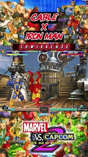 CABLE finishes IRON MAN in Marvel vs Capcom 2 🦾🤖