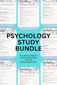 Psychology Exam Study Guide Bundle – 500  Questions, Cheat Sheets (digital Download) - Etsy