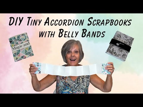 Tiny Accordion Scrapbooks with Belly Bands - Step by step DIY