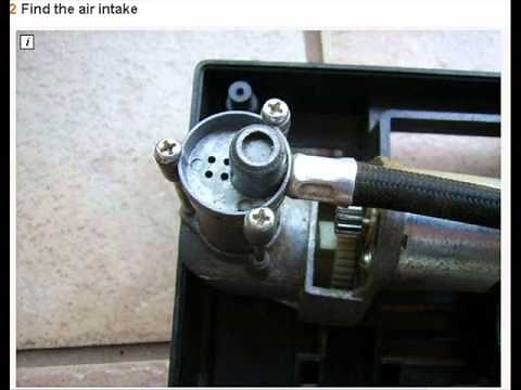 convert a tire inflator type air compressor into a vacuum pump