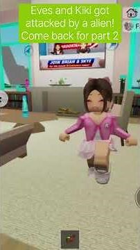 Eves and Kiki got captured by an alien👽 #alienattack #alien #roblox #robloxedit #brookhaven #shorts