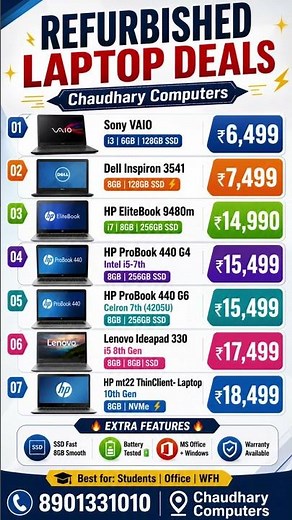 💻 Refurbished Laptops Starting ₹6,499 😱 Best Budget Deals!