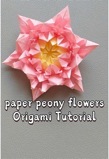 Easy Peony Origami Tutorial for Beginners
