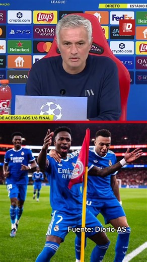 ⁉️ "¿POR QUÉ NO CELEBRAS COMO GRAN JUGADOR QUE ERES?" JOSÉ MOURINHO declaró por la celebración polémica de Vinicius Junior en el gol ante Benfica por la Uefa Champions League Fuent: @diarioas | De Contra