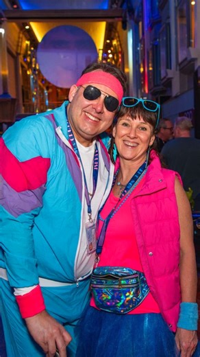 Flashback to the cruise that never quit. From deck parties to theme nights, there wasn’t a dull moment on board. Ready to make your own memories? https://monkeylink.co/a79030 | The 80s Cruise