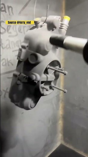 Powder coating process for motorcycle engines . #fyp #video #shortvideo #shorts ##short