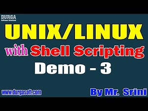UNIX/LINUX tutorials || Demo - 3 || by Mr. Srini On 24-08-2022 @9:30AM IST