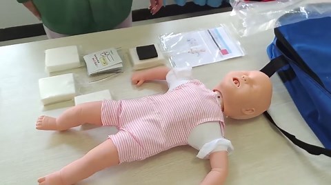 Infant First Aid CPR Manikin Training Dummy Infant Airway Obstruction Mannequin for CPR Practice and Choking Rescue Procedures