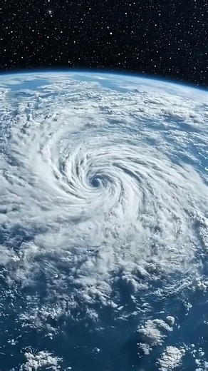 Monster Hurricane Seen from Space | AI-Generated View 🌀 🌪️