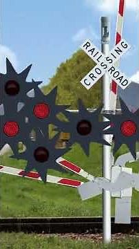 変形するアメリカ踏切カンカン＃2 | US railroad crossing #shorts