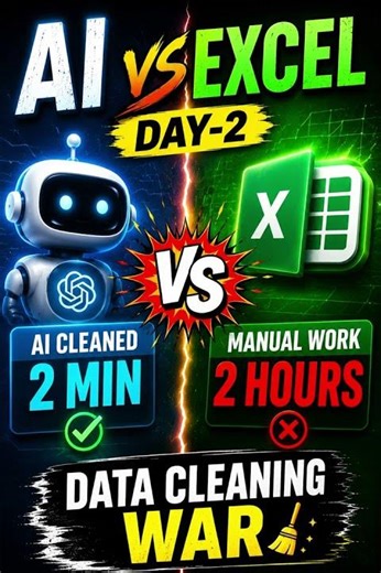 🥲2 hours work in 2 minutes 😱Ai vs Excel -Day 2