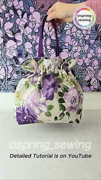 [DIY] The Easiest Way to Sew / Drawstring bag 💜