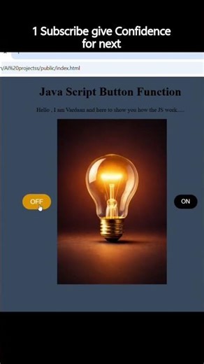 JavaScript Button Function #webdevelopment #follow #subscribe #like #viral #coding
