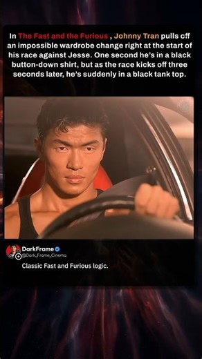 The quick wardrobe change in The Fast and the Furious #movie #fact