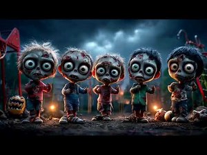 Halloween Background for Kids Fun Zombie Dance Party Projection Loop