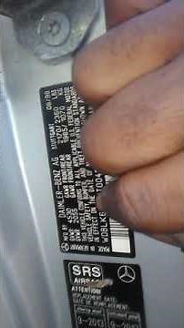 How to and where to find the paint code on a Mercedes
