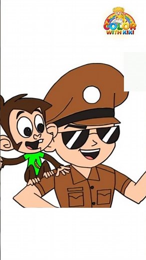 Learn to Draw Super Cop Little Singham | Panja Attack - Drawing and Coloring Tutorial for Kids