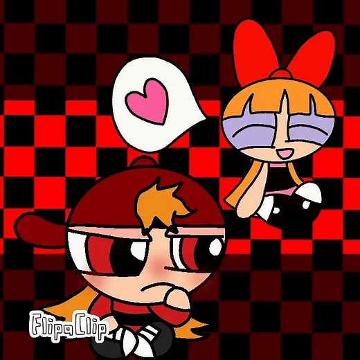 blossom x brick 🩷❤️🎀🧱#rrb × ppg#chicasuperpoderosas#animation#flipaclip
