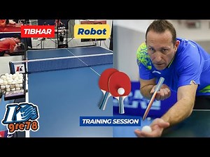 Tibhar Robo Pro Genius Ping Pong Robot Training Session with gre78 KOUS