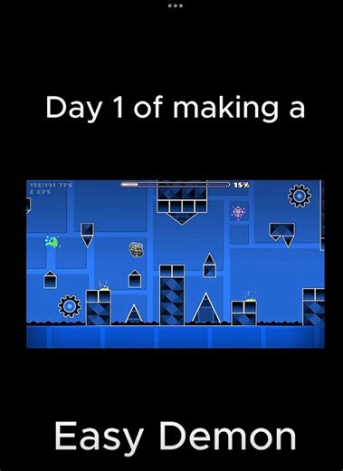 Day 1 of making an easy demon (will stick to) #demon #gd #geometrydash #easydemon #fyp