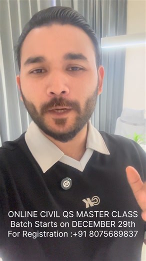 BIEN Institute for QS & Estimation on Instagram: "Skill Up by Fathwin – Online Civil QS Master Class 📅 Batch Starts: December 29th (Monday) 📞 For Registration: Contact Admin – +91 80 7568 9837"