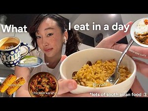 what I eat in a day as an amateur model (south asian & japanese dishes)