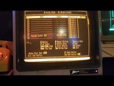 Adding Sursum Corda! BBS to Procomm directory and calling in 2400 baud modem - 10/6/2025