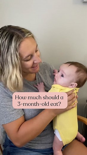 At 3-months-old, your baby will likely still be eating 4 to 5 ounces every 3 to 4 hours, but that could increase by the end of the month with a growth spurt! They may start waking in the night again to eat, or acting like more of a fusspot than usual. But stay the course, and within a few days they’ll be back to their old self. It’s possible for a baby to start teething at 3 months (although it’s more common to start around 4 months), which could cause some discomfort and even disinterest in eat