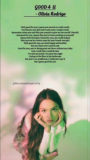 Good 4 U (lyrics) - Olivia Rodrigo #lyricsvideo #sour #good4u