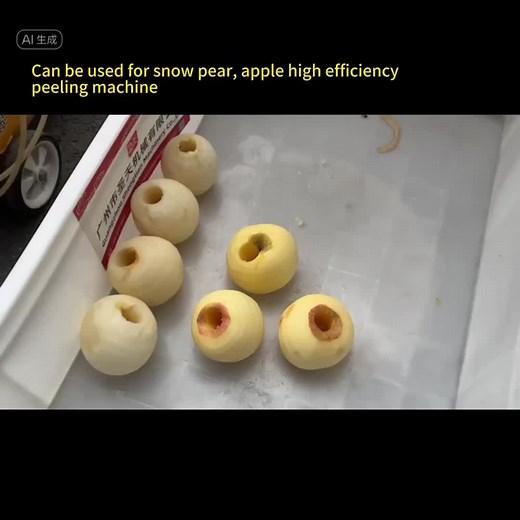 Automatic pear and apple peeling and coring machine