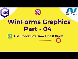 C# WinForms | Using Check Box Draw Line & Circle | Windows Graphics ⭕✔️ | Magnificent