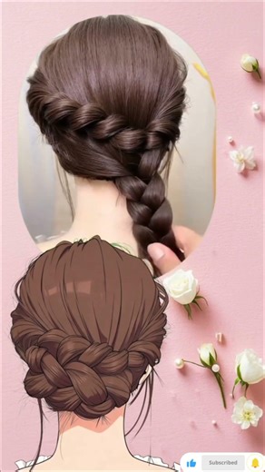 Elegant Flower Braid Hairstyle-Easy Romantic Braided Hair Tutorial✨#hair #fashion