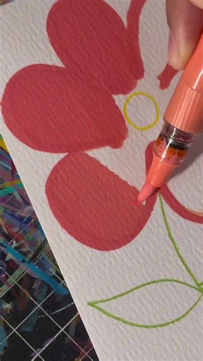 Immersive painting little flowers acrylic marker stress relief coloring