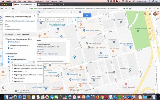 Driving Directions in Google My Map