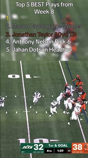 Top 5 BEST Plays from Week 8