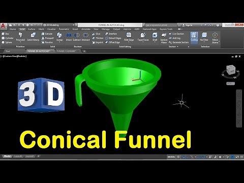 How to make a Funnel in AutoCAD 3D Modeling
